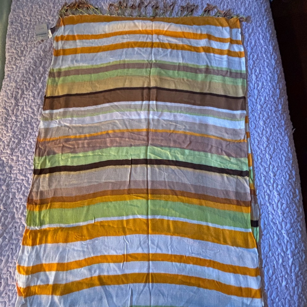 Coldwater Creek Multicolor Striped Scarf